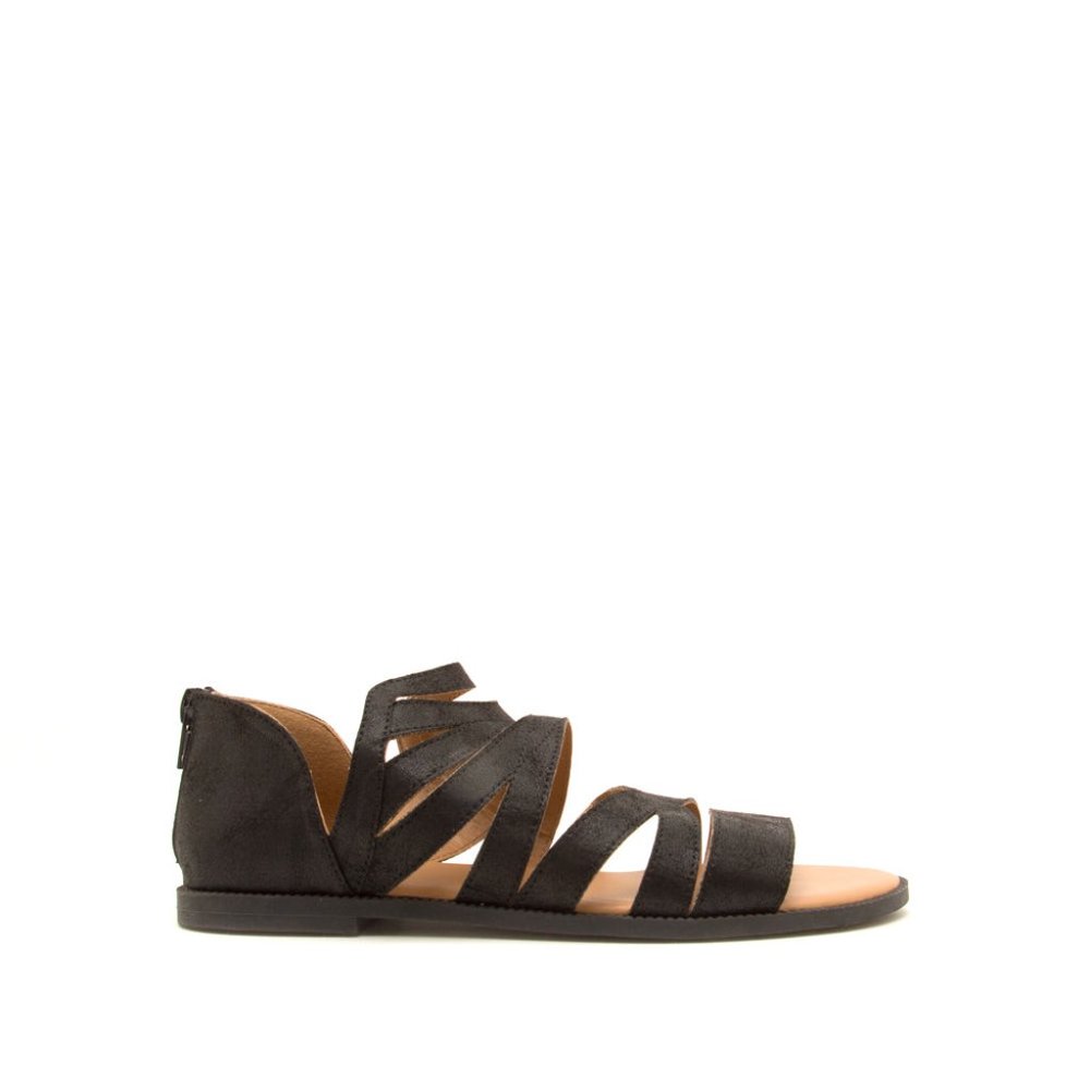 Black Gladiator Sandals - Picture 3 of 4